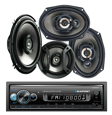 Blaupunkt VERMONT72 1-Din Receiver + 2x Pioneer 6.5'' + 2x Clarion 6x9'' Speakers