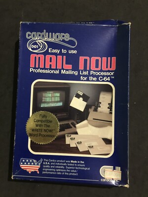 CARDWARE MAIL NOW COMMODORE 64 C64 FLOPPY ENG NEW