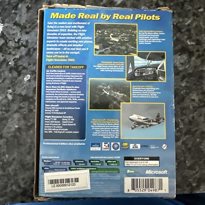 Microsoft FLIGHT SIMULATOR 2002 - As Real As It Gets PC - CD Games