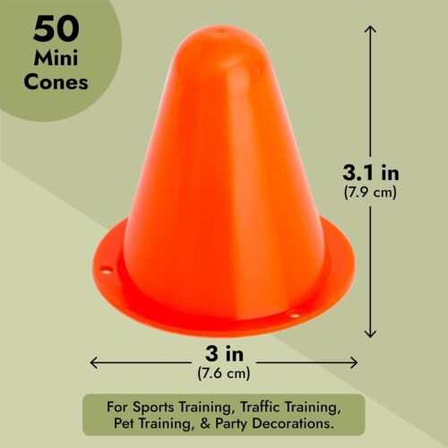 50Pcs Mini Cones for Traffic Cones Sports Cones Soccer Agility Footwork Training - Picture 5 of 10