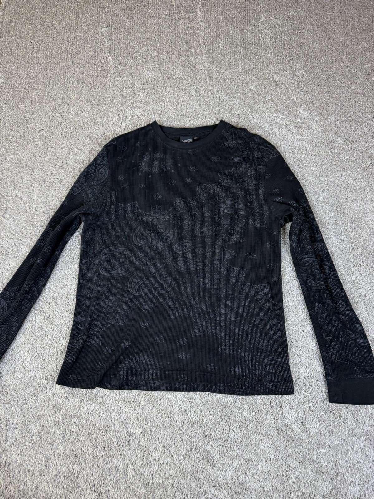 90’s  Vans Black Thermal Top Men’s Size Large Long Sleeve