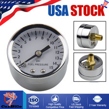 Low Pressure Chrome Fuel Pressure Gauge 1.5 Npt 0-15 Psi 18 Male Fitting 1561 Low Pressure Chrome Fuel Pressure Gauge 1.5 Npt 0-15 Psi 18 Male Fitting 1561
