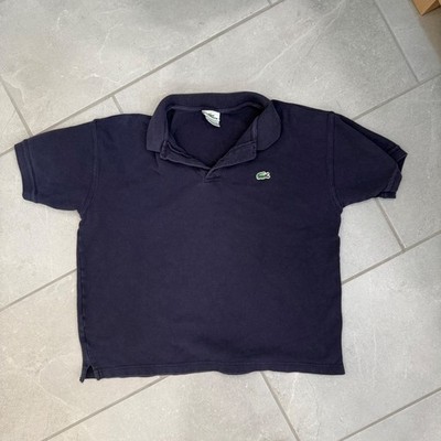 Lacoste Kids Navy Blue Short Sleeve Pique Polo Shirt Size 6 Crocodile Logo