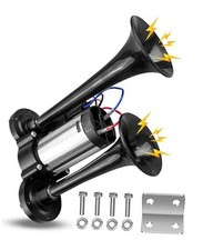 600DB Air Horn Dual Trumpets, Super Loud Car Electric Horn Kit with Air