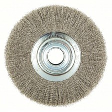 NORTON 66252839006 Wire Wheel Brush, Arbor Hole Mount, Crimped Steel