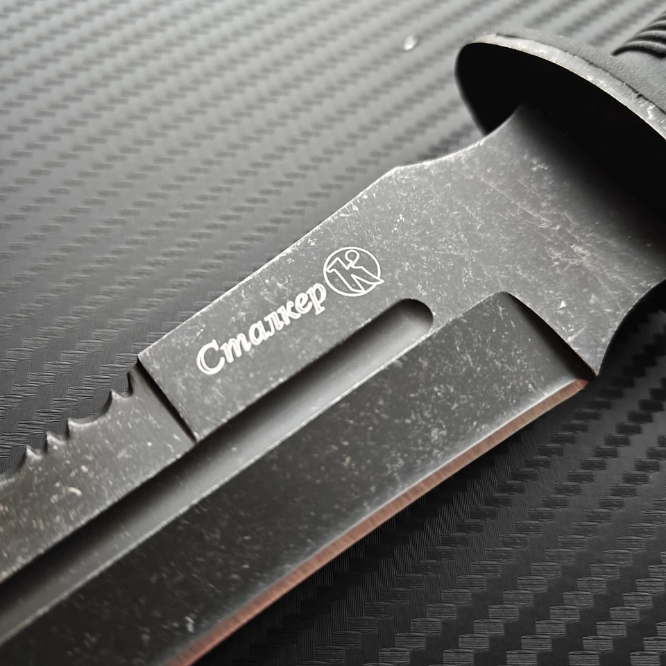 NUEVO Raro Cuchillo de Combate Ruso Kizlyar STALKER Hoja Fija Militar Táctico Foto 3 de 4