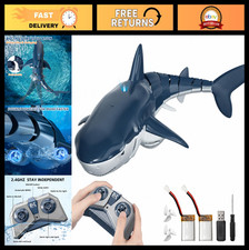 Remote Control Shark Toy for Pool - 1:18 Scale RC Water Spraying Lighted Shark,