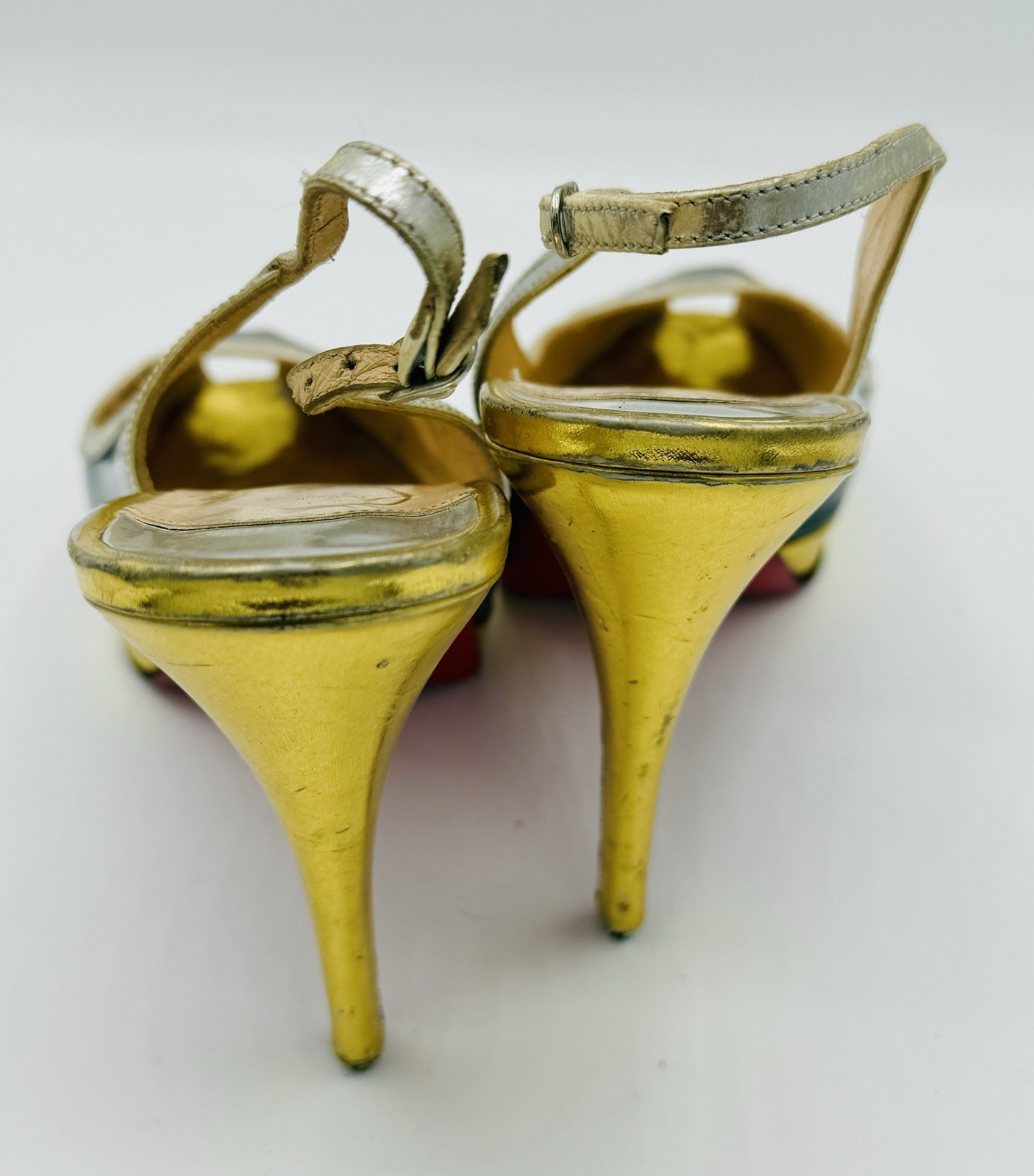 Christian Louboutin FoxTrot Slingback Heels Size … - image 2