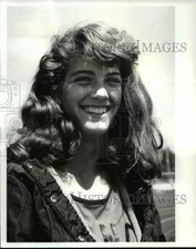 1986 Press Photo Orange High Track, Michele Richards, Sprinter - cvb42756