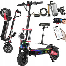 6000W Dual Motor Electric Scooter 60V38AH 11" Off Road Foldable E-Scooter 55MPH