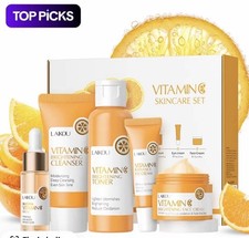 Vitamin C 5pcs Skincare Boxed Gift Set Cleanser Toner Serum Eyecream Face Cream