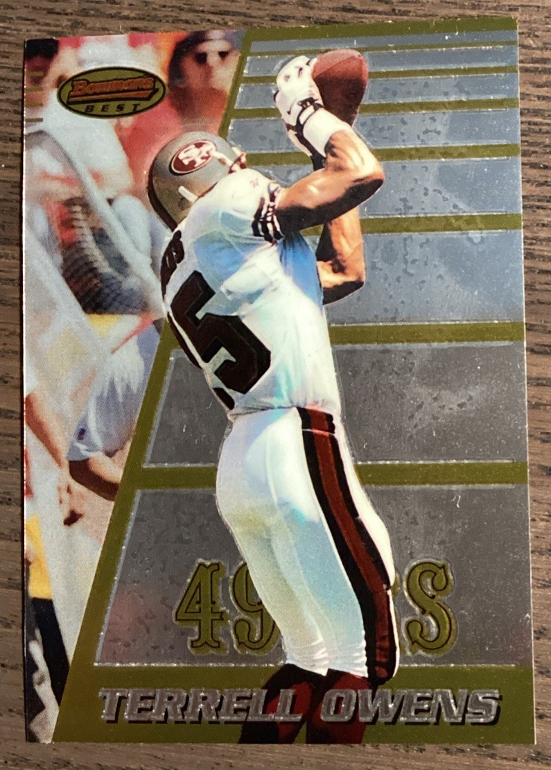 1996 Bowman's Best Terrell Owens #147 Rookie RC HOF San Francisco 49ers!