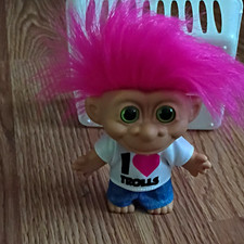 Trolls Troll Doll Figure with Pink Hair "I Heart Trolls" Shirt