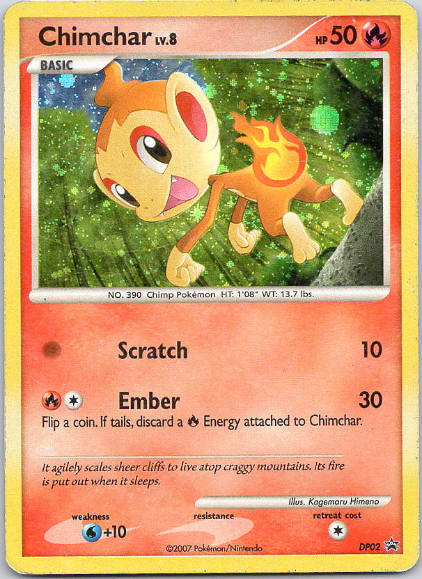 Pokemon Chimchar DP02/56 DP Black Star Promos Promo Holo NM TCG