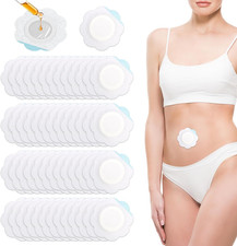 50Pcs Castor Oil Pack Wrap for Belly Button, Self-Adhesive Patches High Water Ab