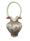 2003 Fenton Hand Painted Burmese Basket #2