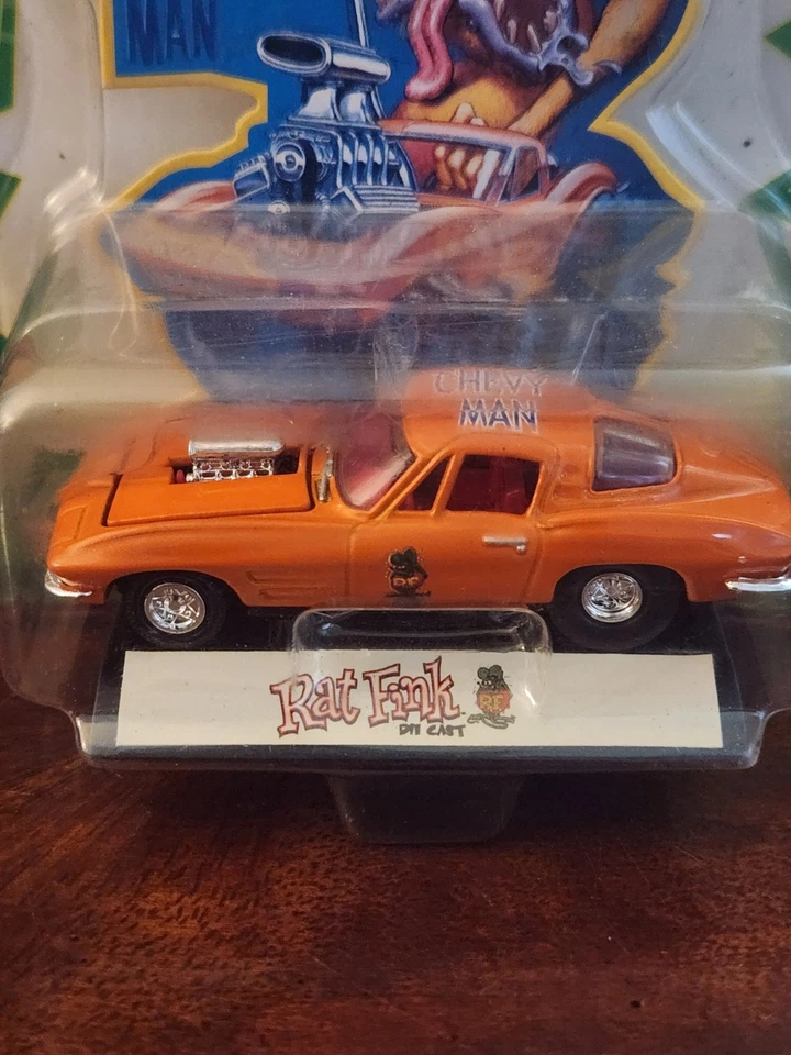 Racing Champions Rat Fink 压铸雪佛兰人 1963 Corvette Pro Mod 全新 IP #E03366 — 第 3/4 张图片