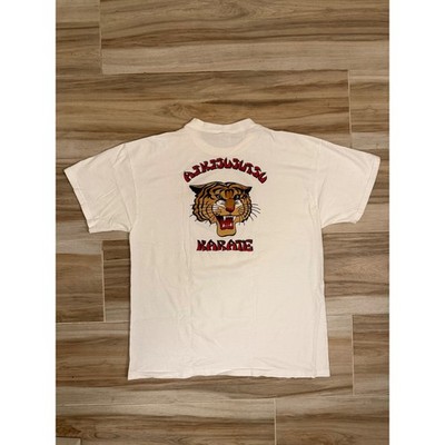 Fruit of the Loom Katos Tiger Dojo Aikijujutsu Karate T-Shirt White XL Graphic