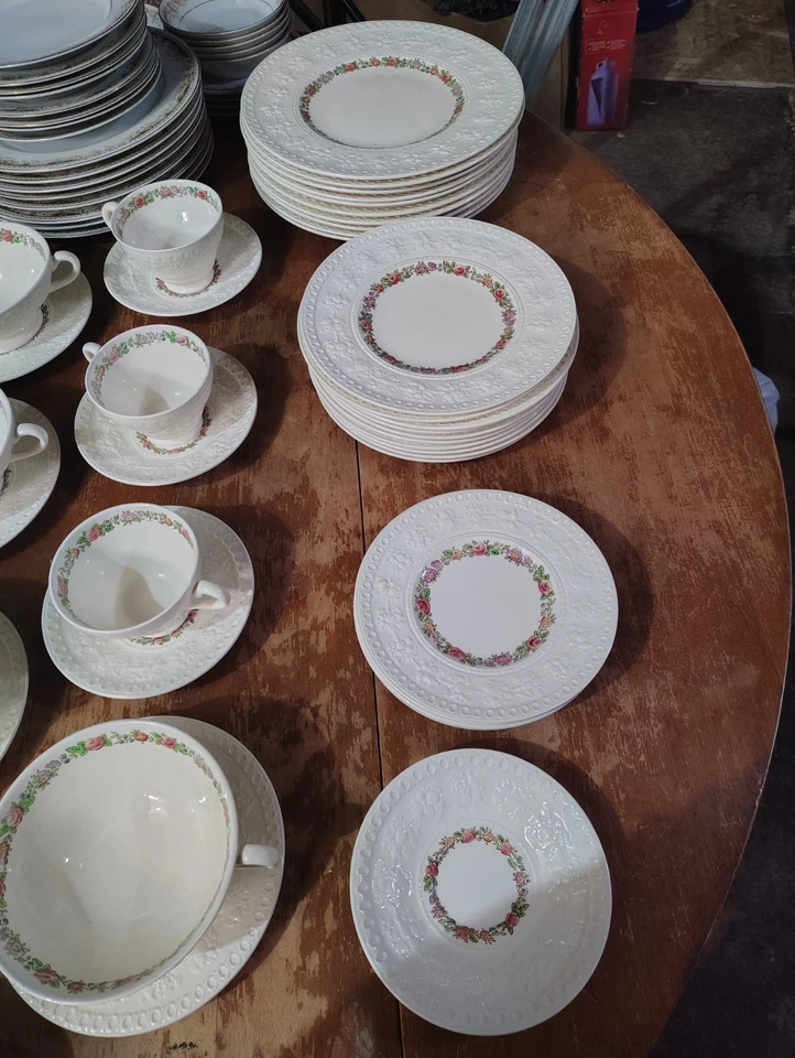 Juego de platos de cena Balmoral Wedgeood China vintage raro de 10 piezas Foto 4 de 4