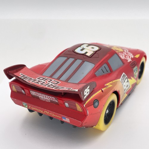 Disney Pixar Cars Lightning McQueen Carnival Cup Race Car Toy 12" Mattel 2014 - Picture 5 of 9