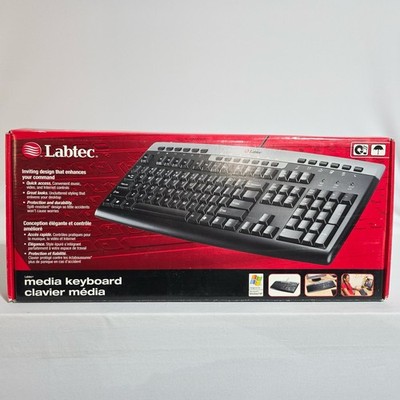 Labtec Media Keyboard PS/2 Connection Black Wired Spill-Resistant