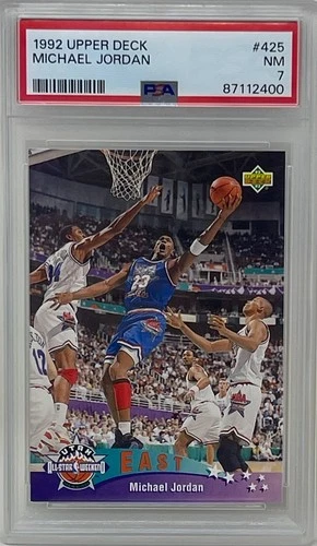 Michael Jordan 1992 Upper Deck NBA All Star Bulls Basketball Card #425 PSA 7