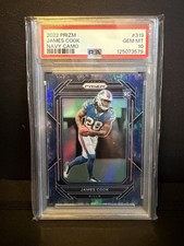 2022 Panini Prizm James Cook #319 Navy Camo Prizm /25 Bills PSA 10 RC