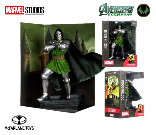 Marvel Wave 8 Doctor Doom#1 11" Posed Figure with Scene and Comic - BRAND NEW - product listing photo