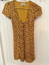 Urban Outfitters Cottage Core Floral Dress Small Corset Back Boho Button Up