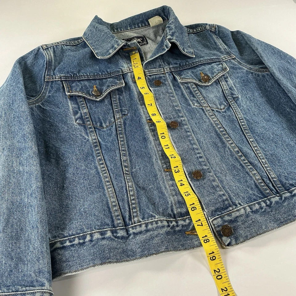 Chaqueta vaquera azul High Meadows para mujer 100 % algodón talla grande usada Foto 2 de 4