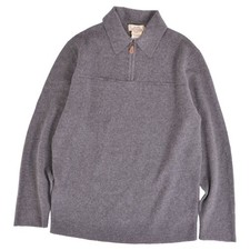 Vintage Herm s HERMES Knit Half-Zip Sweater Long Sleeve Cashmere Used MOLO-0