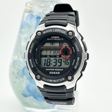 Casio Wave Ceptor Wv-M200 Digital Quartz Men Wavesceptor Radio Watch Vintage 474