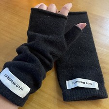 Women Soft Cashmere Fingerless Arm Warm Winter Gloves Hand Long Warmer Mittens U