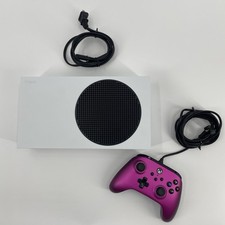 Xbox Series S 512 GB Console White PowerA Purple Wired Controller Power Cable