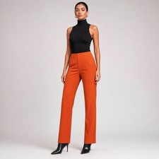 Ralph Lauren Purple Label Italian Goat Suede Trousers in Orange Women 6 2690