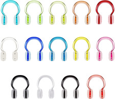 Swimming Nose Clip, 14-Pack Swim Nose Plugs for Kids and Adults, Multi-Color