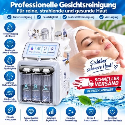 6in1 Hydro Facial Gesichtsreinigungsgerät Aquafacial Hydra Beauty Skin Spa
