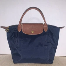 Longchamp Le Pliage Type S Depose Handbag Nylon Lightweight Navy Blue Classic