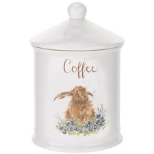 Wrendale Coffee Canister Bright Eyes Hare Bone China Storage