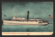 Brandon Old Dominion line Steamer Antique c.1915 Postcard