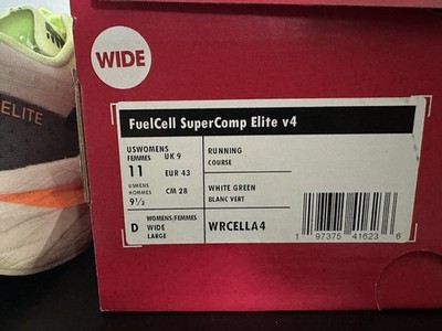 New Balance FuelCell SuperComp Elite v4 Wide White Lime Mango WRCELLA4