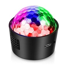 Mini Disco Ball Light,Rechargeable Party Lights,Sound Activated Strobe 1-PACK