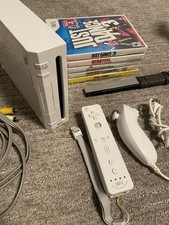 Nintendo Wii Console Bundle White RVL-001 8 Games Wii Motion Plus Tested Working