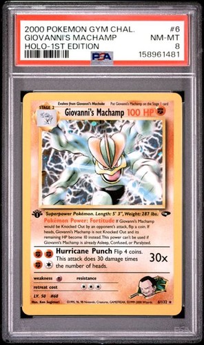 Giovanni's Machamp (1st Edition) graded PSA 8 for sale on eBay
