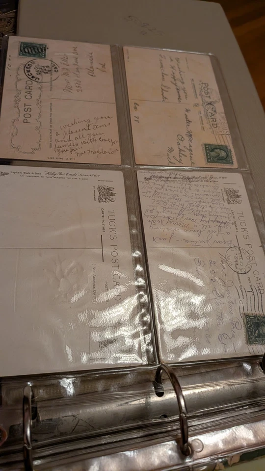 Postal de Navidad 194 LoT VinTagE AnTiQuE Papá Noel Año Nuevo principios de 1900 Foto 3 de 4