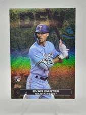 2024 Topps Series 2 City to City Black #CTC-16 Evan Carter /299 Texas Rangers RC