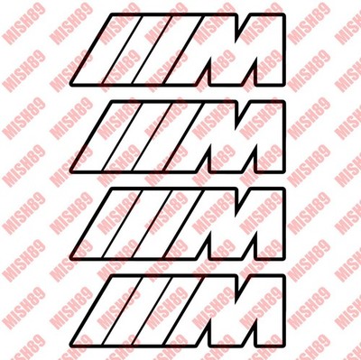 BMW M Series Decal m2 m3 m4 Stickers - Any Size Any Color