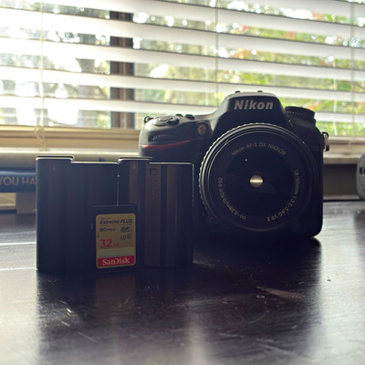 Nikon D7100 24.1MP DSLR w/ AF-S DX 18-55mm f/3.5-5.6, 2 Batteries  charger /32Gb
