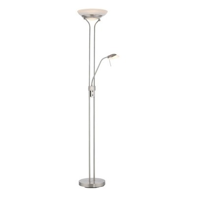 Just Light. ZAHARA LED-Fluter Stehlampe 2-flammig Dimmbar Stahl H 184 cm