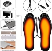 USB Heated Shoe Insoles Electric Foot Warmer Pads for Winter